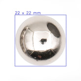 Bolvormige Metalen Spiegelknoop met Voetbaldesign 22x22 mm Knopen KNP00143